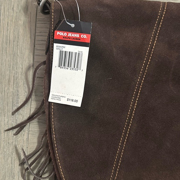Polo Jeans Brown Suede crossbody purse - Picture 6 of 6